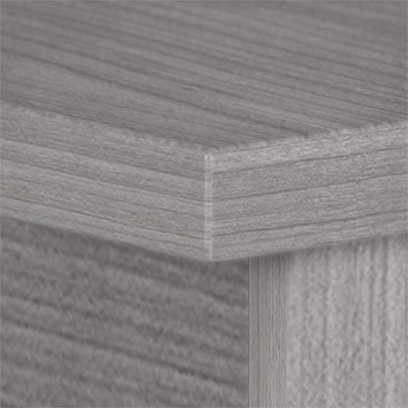 Pemberly Row Engineered Wood 60W L Shaped Desk with 42W Return in Platinum Gray