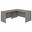 Pemberly Row Engineered Wood 60W L Shaped Desk with 42W Return in Platinum Gray