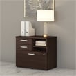 Pemberly Row Engineered Wood Office Storage Cabinet with Drawers in Black Walnut