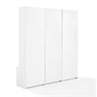 Pemberly Row 3-Piece Modern Wood Entryway Set with Coat Rack Hooks in White