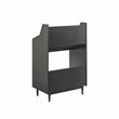 Pemberly Row 2-Shelf Mid-Century Wood Storage Stand in Black