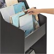 Pemberly Row 2-Shelf Mid-Century Wood Storage Stand in Black
