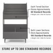 Pemberly Row 2-Shelf Mid-Century Wood Storage Stand in Black