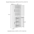 Pemberly Row Modern Wood Stackable Storage Pantry in White (Set of 2)