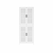 Pemberly Row Modern Wood Stackable Storage Pantry in White (Set of 2)