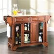 Pemberly Row Modern Natural Wood Top Kitchen Island in Cherry