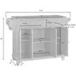 Pemberly Row Modern Natural Wood Top Kitchen Island in Cherry