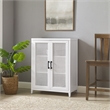 Pemberly Row Stackable Modern Wood Storage Pantry with Shelves in White