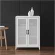 Pemberly Row Stackable Modern Wood Storage Pantry with Shelves in White