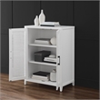 Pemberly Row Stackable Modern Wood Storage Pantry with Shelves in White