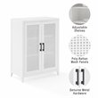 Pemberly Row Stackable Modern Wood Storage Pantry with Shelves in White