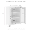 Pemberly Row Stackable Modern Wood Storage Pantry with Shelves in White