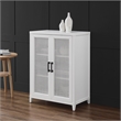 Pemberly Row Stackable Modern Wood Storage Pantry with Shelves in White