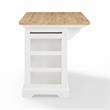 Pemberly Row Transitional Wood Kitchen Island in White/Natural