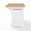 Pemberly Row Transitional Wood Kitchen Island in White/Natural