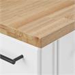 Pemberly Row Transitional Wood Kitchen Island in White/Natural