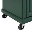 Pemberly Row Transitional Wood Kitchen Island Cart in Emerald Green
