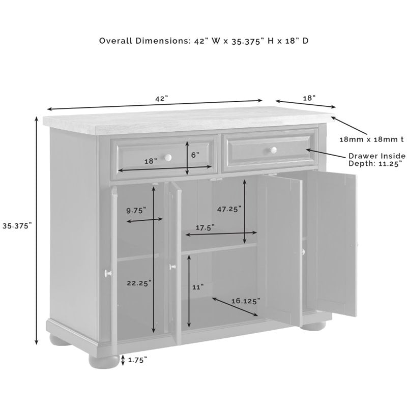 Pemberly Row Transitional Wood Kitchen Island Cart in Emerald Green