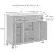 Pemberly Row Transitional Wood Kitchen Island Cart in Emerald Green