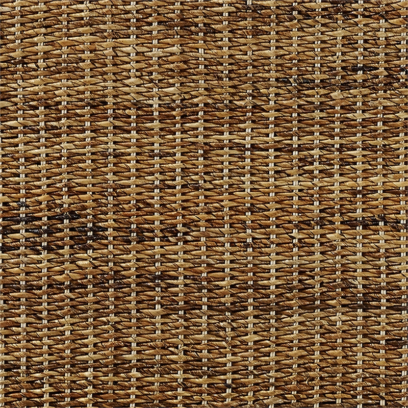 Pemberly Row Coastal Wood King Banana Leaf/Headboard in Natural/Black