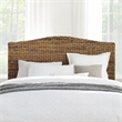 Pemberly Row Coastal Wood King Banana Leaf/Headboard in Natural/Black