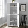 Pemberly Row Stackable Farmhouse Wood Storage Pantry in White (Set of 2)