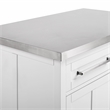 Pemberly Row 2-Drawer Traditional Wood Kitchen Island in White
