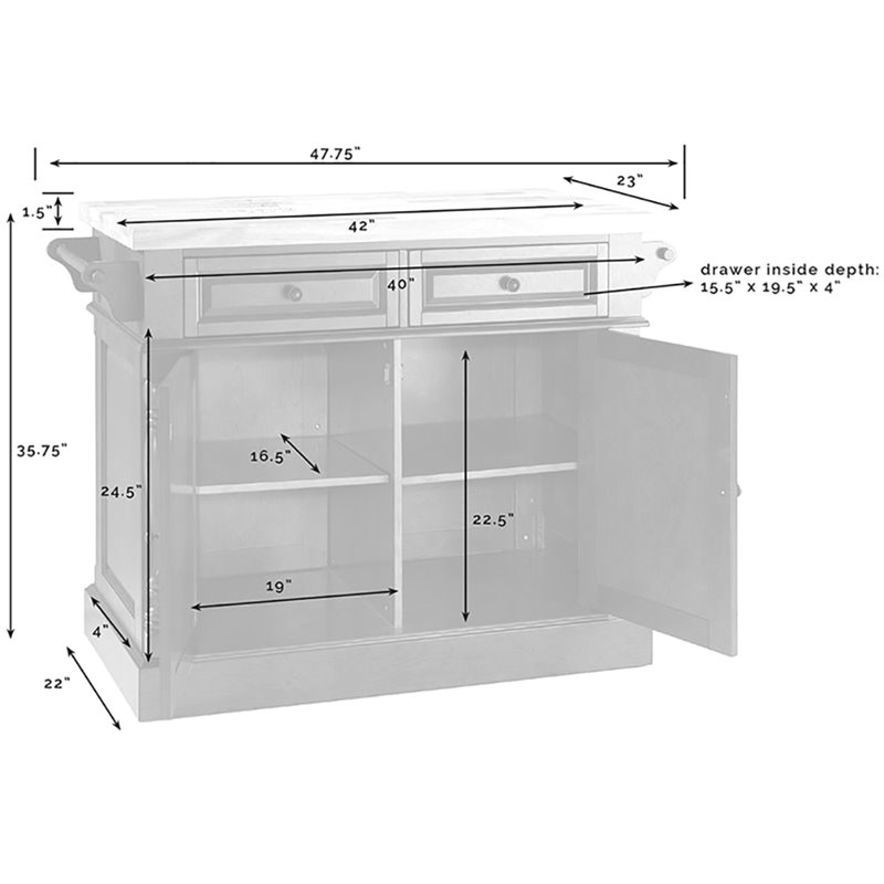 Pemberly Row Butcher Block Top Kitchen Island with X Back Stools in White