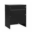 Pemberly Row Simple Modern 1-Drawer Wood Nightstand in Black