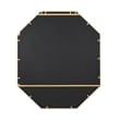 Pemberly Row Contemporary Metal and Glass Windowpane Mirror in Gold