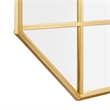 Pemberly Row Contemporary Metal and Glass Windowpane Mirror in Gold