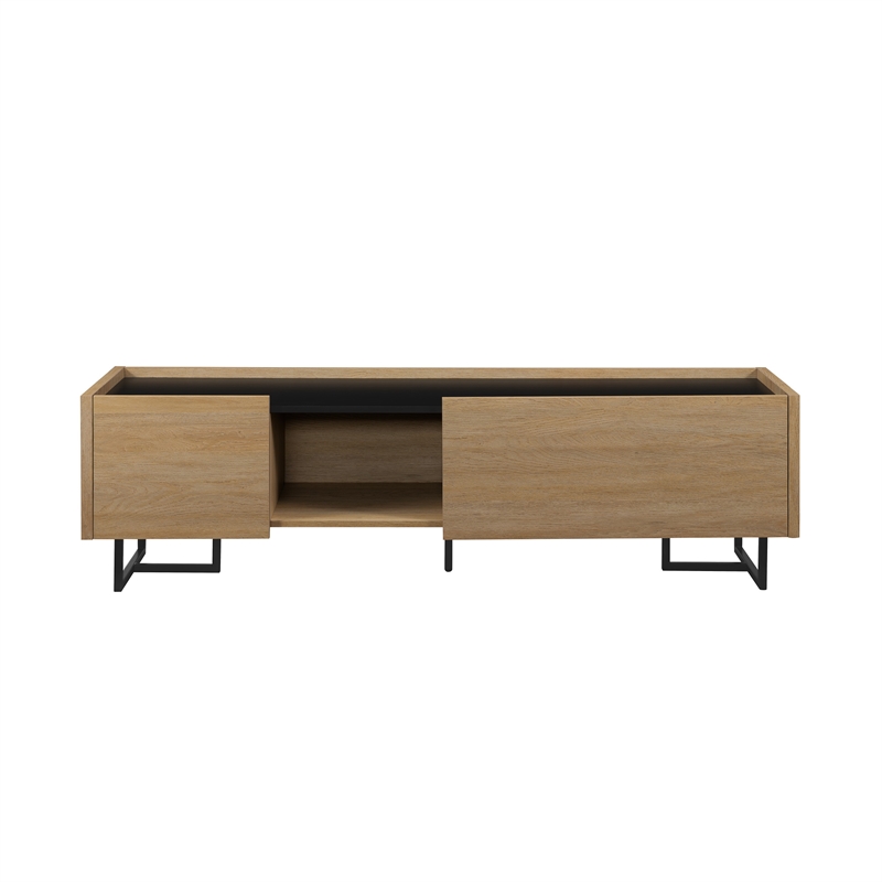 Pemberly Row Contemporary Wood Media Console for TVs up to 65
