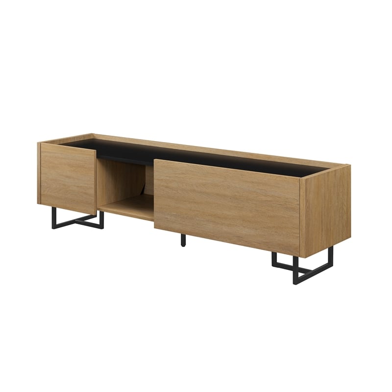 Pemberly Row Contemporary Wood Media Console for TVs up to 65