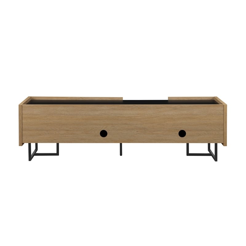 Pemberly Row Contemporary Wood Media Console for TVs up to 65