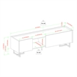 Pemberly Row Contemporary Wood Media Console for TVs up to 65