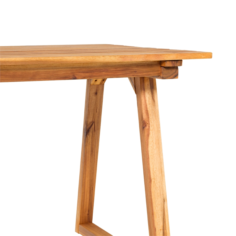 Pemberly Row Modern Slat Back Solid Wood 70