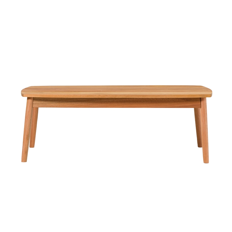 Pemberly Row Modern Outdoor Spindle Style Solid Wood Coffee Table - Natural