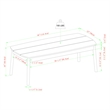Pemberly Row Modern Outdoor Spindle Style Solid Wood Coffee Table - Natural