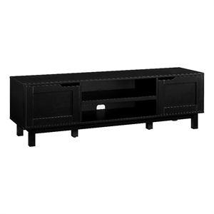 Pemberly Row 58&quot 2-Door Wood TV Stand for TVs up to 65 inches - Solid Black