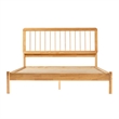 Pemberly Row Solid Wood Mid-century Modern Queen Spindle Bed - Natural Pine