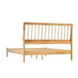 Pemberly Row Solid Wood Mid-century Modern Queen Spindle Bed - Natural Pine