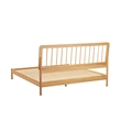 Pemberly Row Mid-Century Solid Wood King Size Bed with Slat Back in Natural