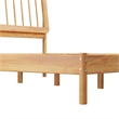 Pemberly Row Mid-Century Solid Wood King Size Bed with Slat Back in Natural