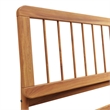 Pemberly Row Mid-Century Solid Wood King Size Bed with Slat-Back in Caramel