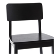 Pemberly Row 2-Piece Minimalist Solid Wood Counter Stool - Set of 2 - Black