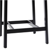 Pemberly Row 2-Piece Minimalist Solid Wood Counter Stool - Set of 2 - Black