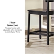 Pemberly Row 2-Piece Minimalist Solid Wood Counter Stool - Set of 2 - Black