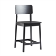 Pemberly Row 2-Piece Minimalist Solid Wood Counter Stool - Set of 2 - Black