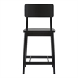 Pemberly Row 2-Piece Minimalist Solid Wood Counter Stool - Set of 2 - Black