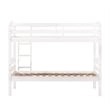 Pemberly Row Transitional Twin-over-Twin Solid Wood Bunk Bed Frame in White